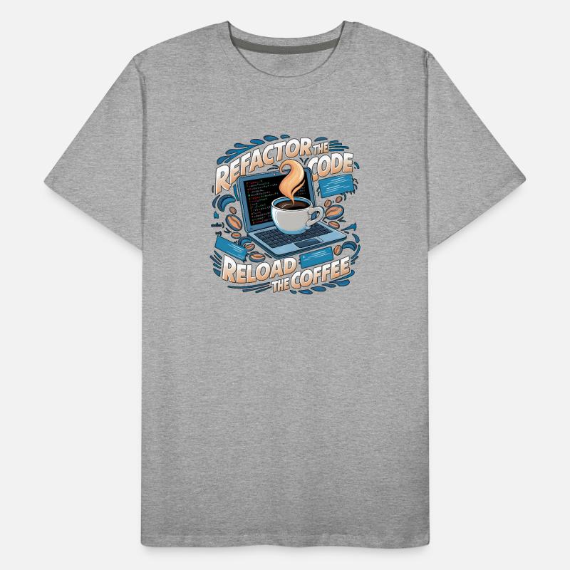 Aus Kaffee Code generieren Programmierer Männer Premium Bio T-Shirt