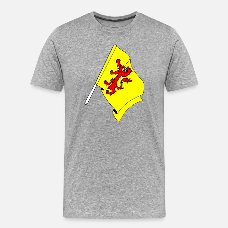 Flagge der Provinz Südholland - Männer Premium Bio T-Shirt - Grau meliert