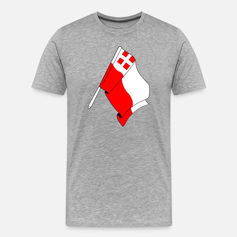Flagge der Provinz Utrecht - Männer Premium Bio T-Shirt - Grau meliert