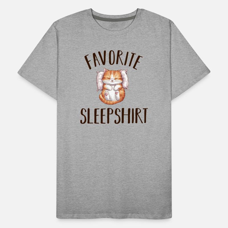 Pyjama Chat Endormi T-shirt bio Premium Homme