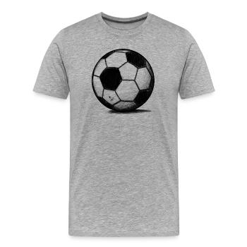 Football classique - T-shirt bio Premium Homme - gris chiné - Devant - Damien (186cm)