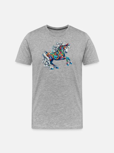 Cheval - T-shirt bio Premium Homme - gris chiné