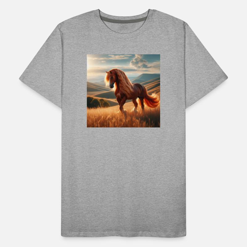 Freies Pferd Männer Premium Bio T-Shirt