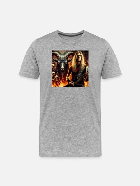 Infernal guitarist - Men's Premium Organic T-Shirt - heather grey