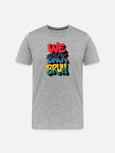 Graphic Text Revolution with Powerful Sentences - Men's Premium Organic T-Shirt - heather grey