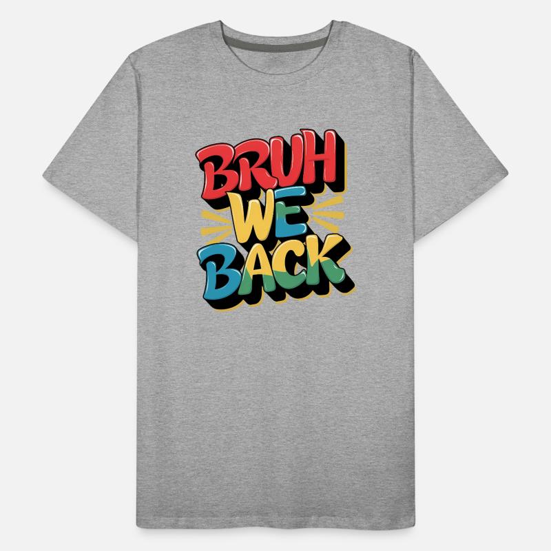 Design récurrent joyeux avec texte coloré T-shirt bio Premium Homme