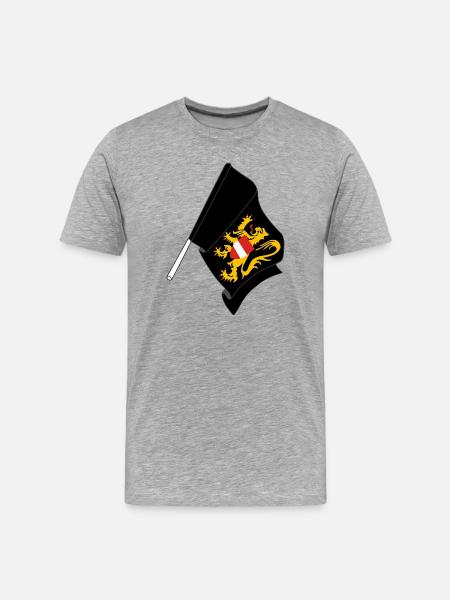 Flag Flemish Brabant Belgium - Men's Premium Organic T-Shirt - heather grey