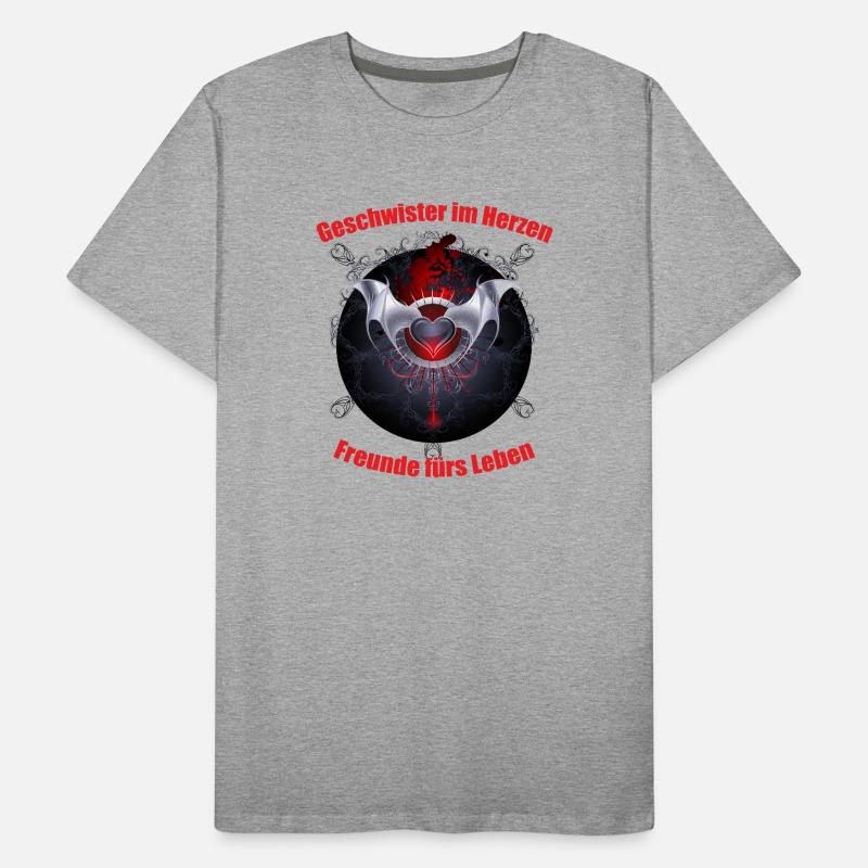 Celestial Vampire Heart Art Men's Premium Organic T-Shirt