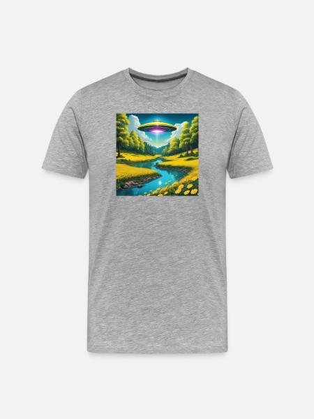 UFO - Men's Premium Organic T-Shirt - heather grey