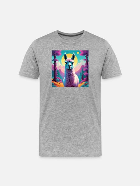 Lama - T-shirt bio Premium Homme - gris chiné