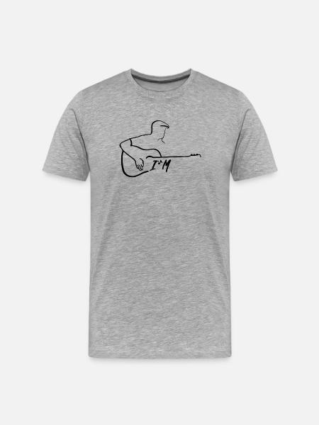I ́M guitar collection - Men's Premium Organic T-Shirt - heather grey