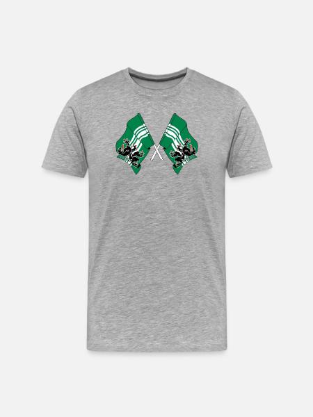 Two flags East Flanders Belgium - Men's Premium Organic T-Shirt - heather grey