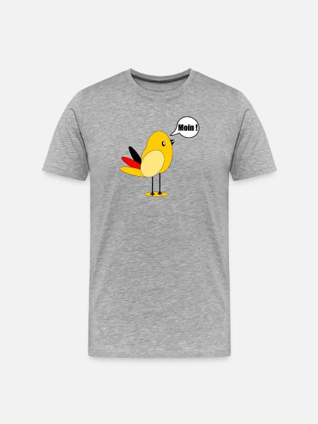 Germany Flag Bird Moin - Men's Premium Organic T-Shirt - heather grey