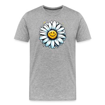 Pâquerette - T-shirt bio Premium Homme - gris chiné - Devant - Damien (186cm)