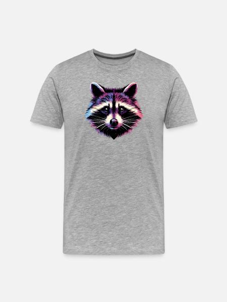 Raton laveur - T-shirt bio Premium Homme - gris chiné