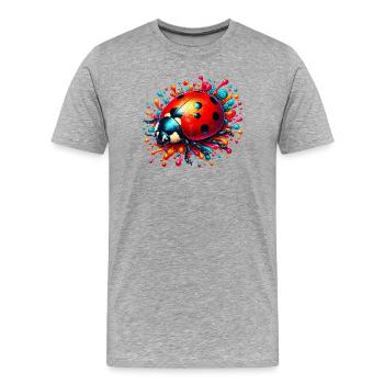 Coccinelle - T-shirt bio Premium Homme - gris chiné - Devant - Damien (186cm)