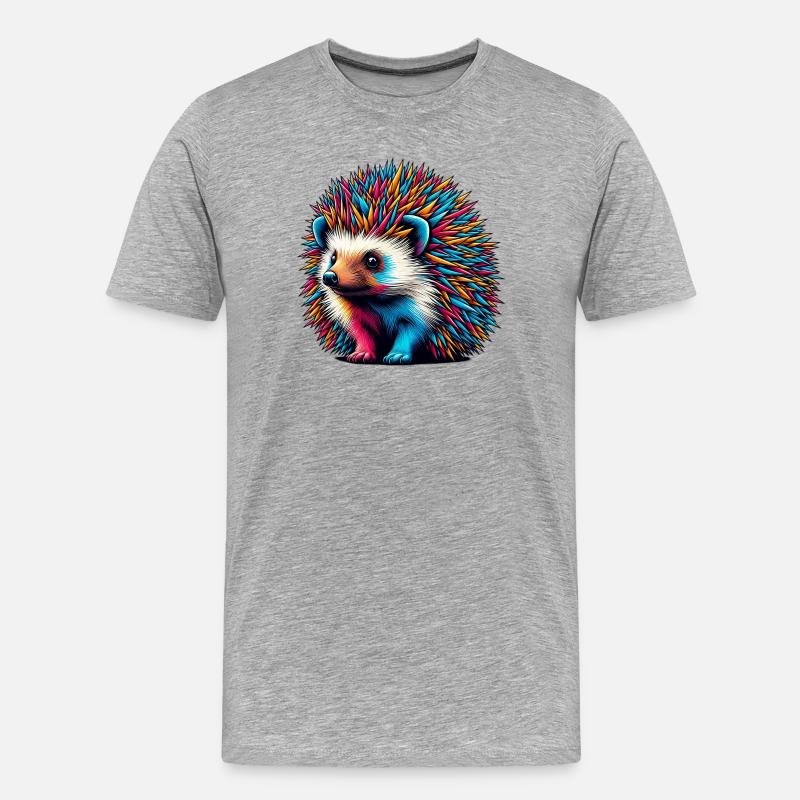 Hérisson - T-shirt bio Premium Homme - gris chiné