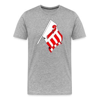 Drapeau Jura Suisse - T-shirt bio Premium Homme - gris chiné - Devant - Damien (186cm)