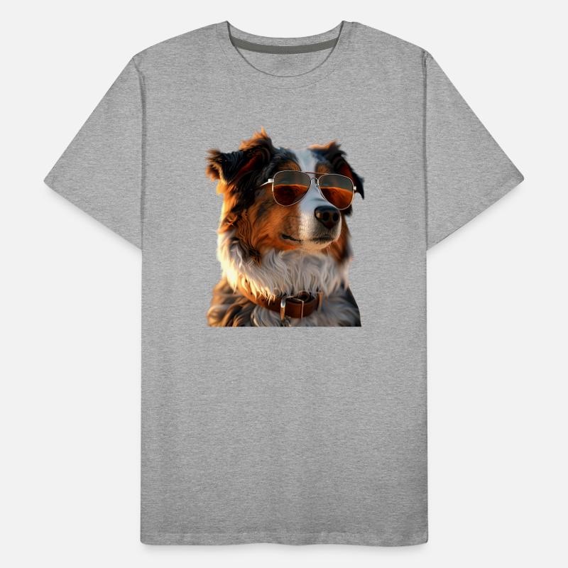 Australian Shepherd Dog Lover Cute Aussie Men's Premium Organic T-Shirt
