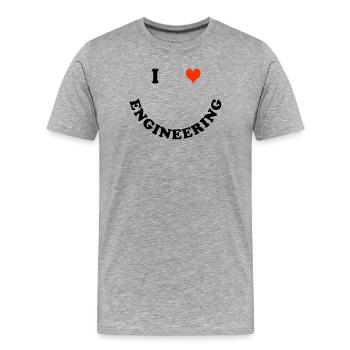 Ingenieur - Männer Premium Bio T-Shirt - Grau meliert - Vorne - Damien (186cm)