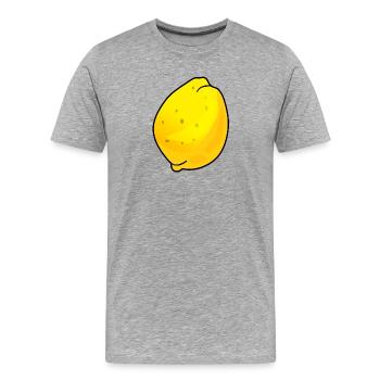 Quitte Obst - Männer Premium Bio T-Shirt - Grau meliert - Vorne - Damien (186cm)