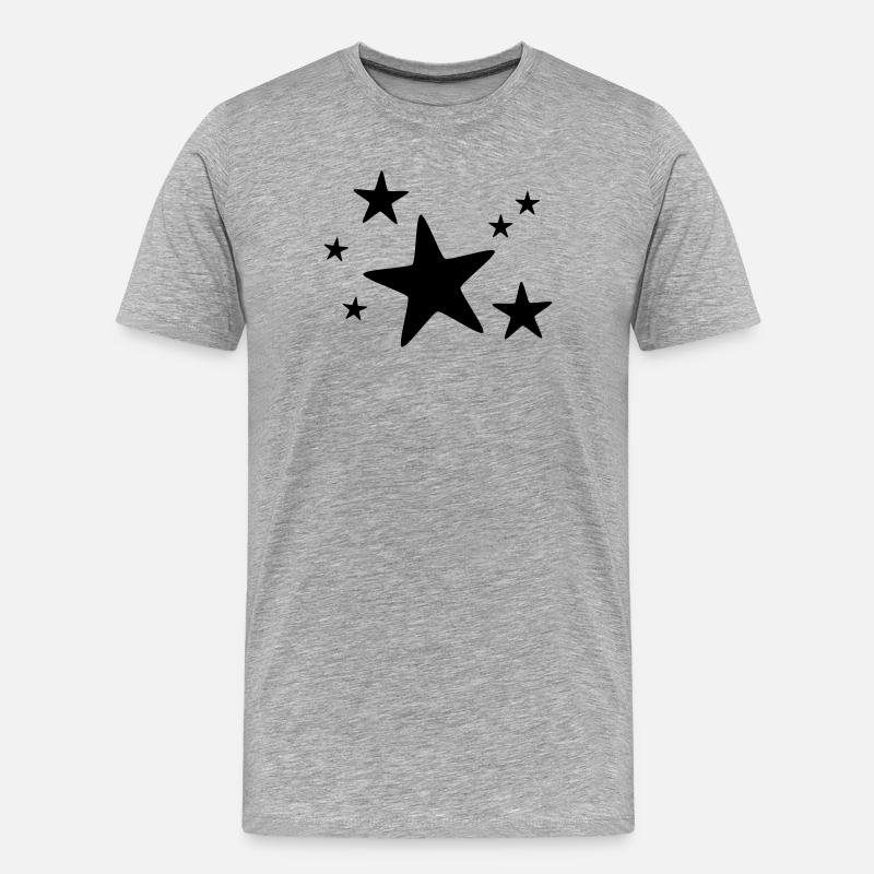 Sternengruppe einfarbig - Männer Premium Bio T-Shirt - Grau meliert