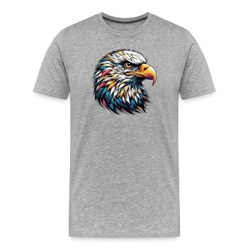 Aigle - T-shirt bio Premium Homme - gris chiné - Devant - Damien (186cm)