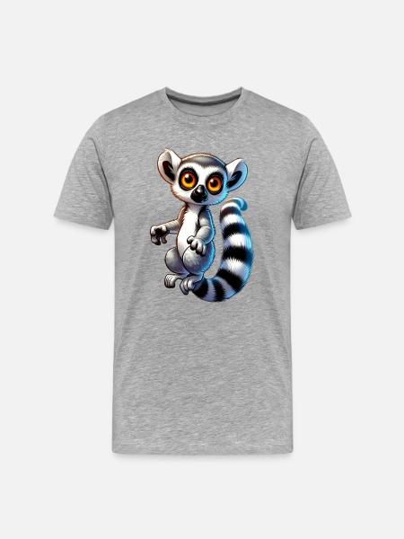Lemur - Men's Premium Organic T-Shirt - heather grey