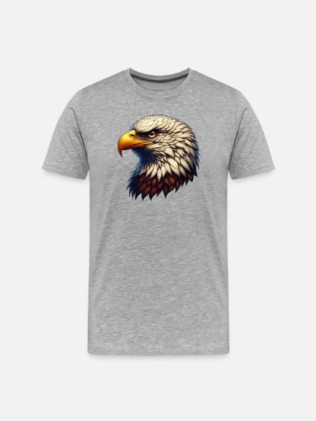 Eagle - Men's Premium Organic T-Shirt - heather grey