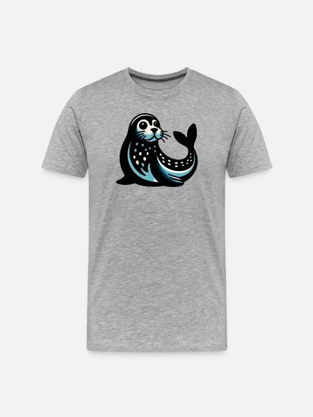 Phoque - T-shirt bio Premium Homme - gris chiné