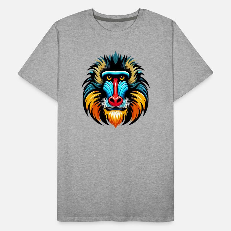 Mandrill-Affe Männer Premium Bio T-Shirt