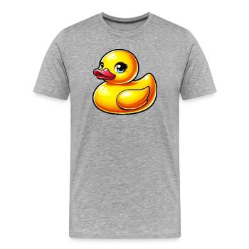 Caneton Canard Canard Canard - T-shirt bio Premium Homme - gris chiné - Devant - Damien (186cm)