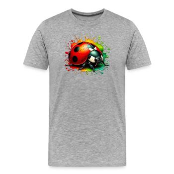 Coccinelle - T-shirt bio Premium Homme - gris chiné - Devant - Damien (186cm)