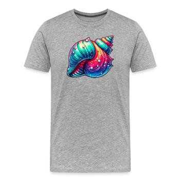 Shell - Men's Premium Organic T-Shirt - heather grey - Front - Damien (186cm)