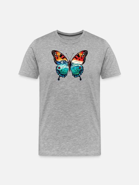 Papillon - T-shirt bio Premium Homme - gris chiné