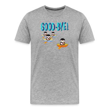 GODD-BYE FAREWELL - Men's Premium Organic T-Shirt - heather grey - Front - Damien (186cm)