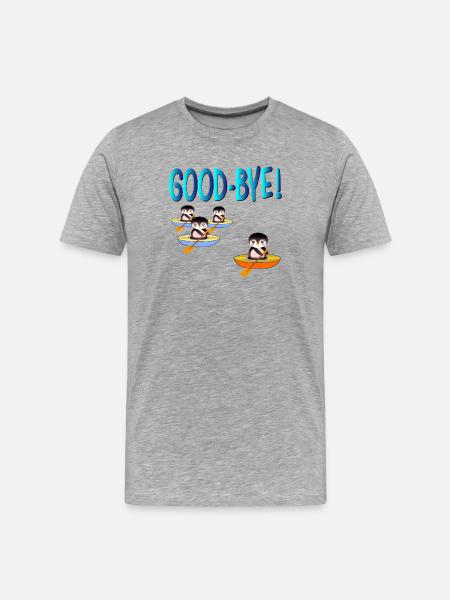 GODD-BYE FAREWELL - Men's Premium Organic T-Shirt - heather grey