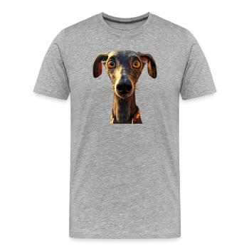 Windhund Hundeliebhaber Jagdhund Liebe Greyhound - Männer Premium Bio T-Shirt - Grau meliert - Vorne - Damien (186cm)