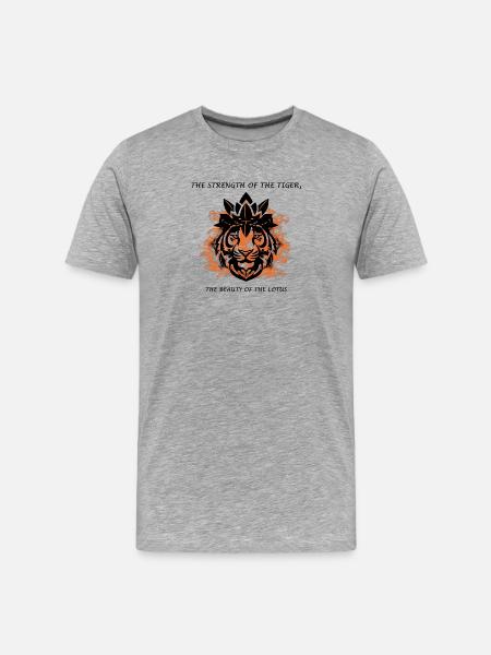Tiger Lotus India - Men's Premium Organic T-Shirt - heather grey