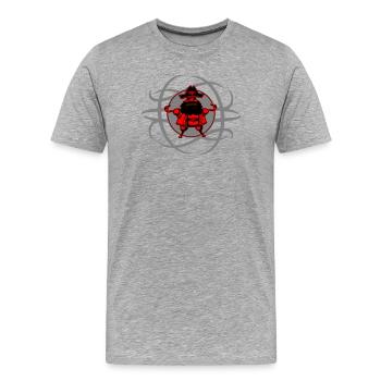 Mehr Pirat geht nicht! - Männer Premium Bio T-Shirt - Grau meliert - Vorne - Damien (186cm)
