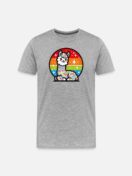 Alpaca - Men's Premium Organic T-Shirt - heather grey