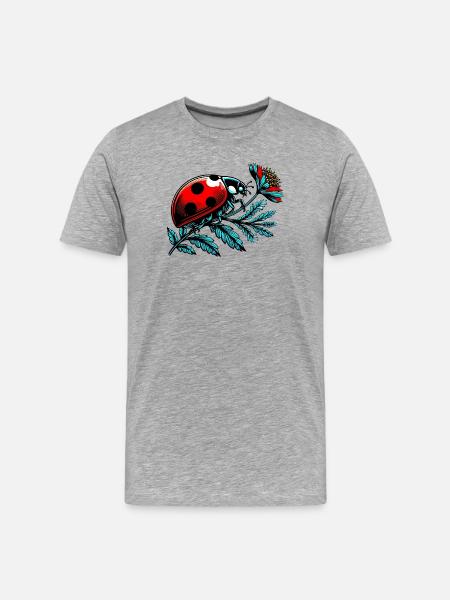 Ladybird - Men's Premium Organic T-Shirt - heather grey