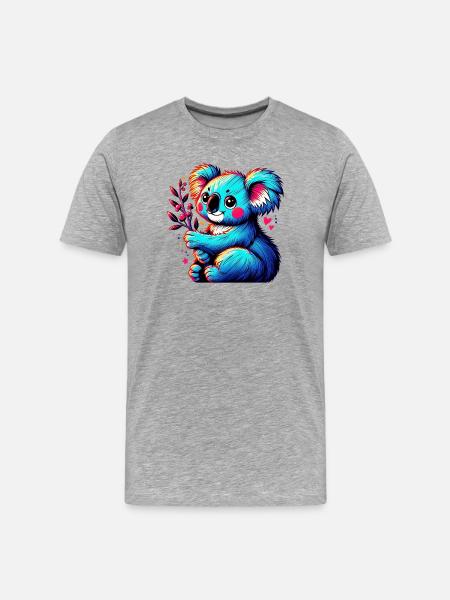 Koala - Men's Premium Organic T-Shirt - heather grey
