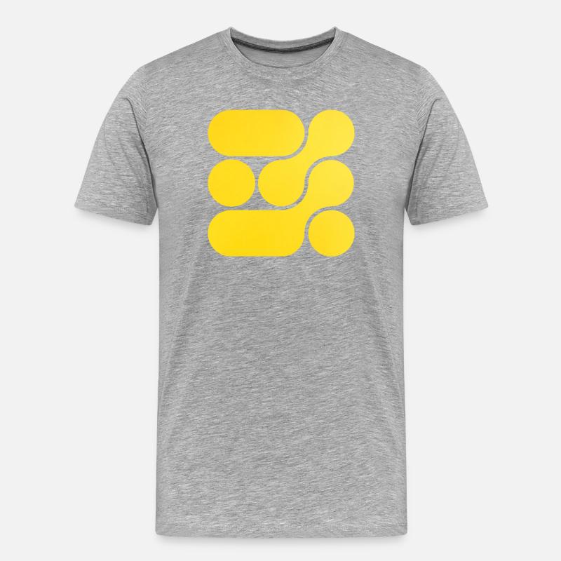 OCHOOO - Gelb - Männer Premium Bio T-Shirt - Grau meliert