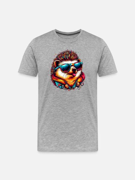 Hérisson - T-shirt bio Premium Homme - gris chiné