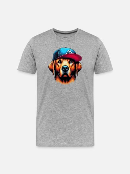 Chien - T-shirt bio Premium Homme - gris chiné