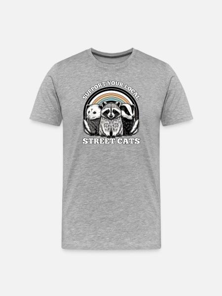 SUPPORT YOUR LOCAL STREET CATS - Men's Premium Organic T-Shirt - heather grey