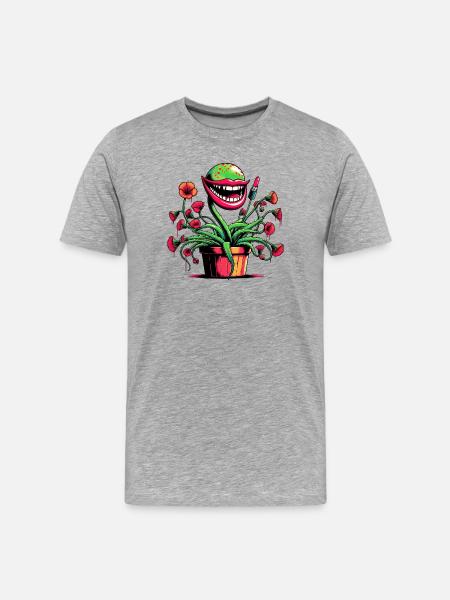 Carnivorous Plant - Men's Premium Organic T-Shirt - heather grey