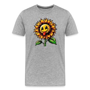 Sunflower - Men's Premium Organic T-Shirt - heather grey - Front - Damien (186cm)