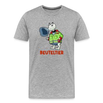 Beuteltier - Notfallmedizin & Anästhesie Buddy - Männer Premium Bio T-Shirt - Grau meliert - Vorne - Damien (186cm)